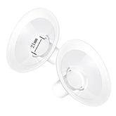 Zafflerva 21mm oval flange close-up showing a soft rim for comfortable pumping