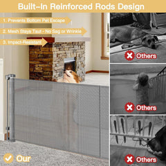 Zaguoroo reinforced gate retracted to 2.5 inches, saving space.