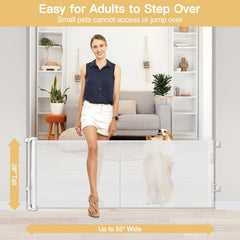Zaguoroo retractable-gate 55-wide with taut mesh for safer doorway control.