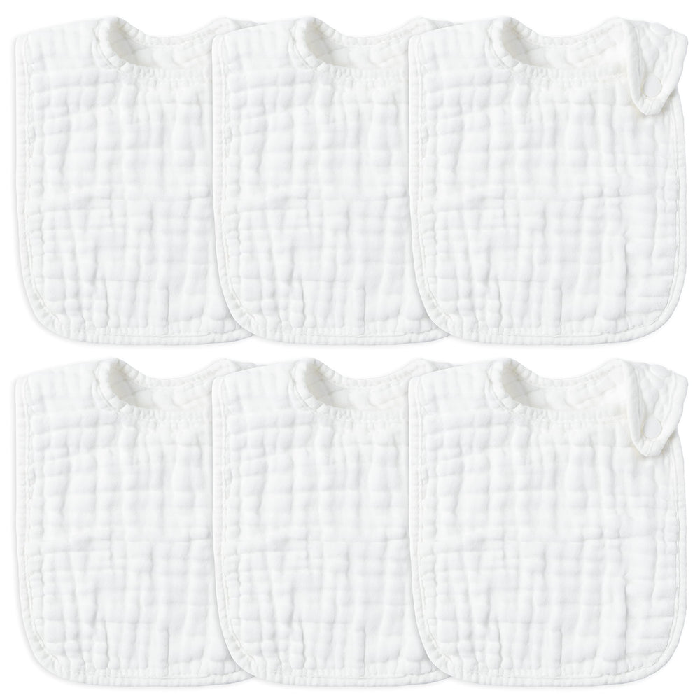 Zainpe 6pcs bibs with absorbent layers protect clothes from spills and drool.