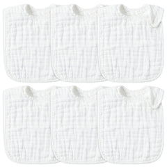 Zainpe 6pcs bibs with absorbent layers protect clothes from spills and drool.