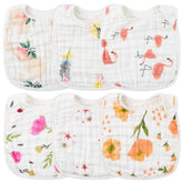 Zainpe 6Pcs Snap Muslin Bibs stars pattern protect baby clothes during meals