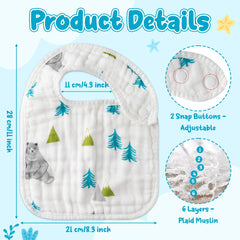 Zainpe absorbent muslin bibs capture spills while staying comfortable on baby skin.