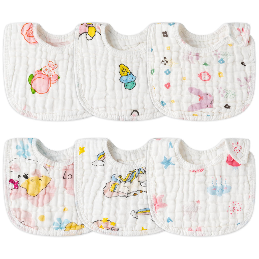 Zainpe baby bib cat pattern helps keep clothing clean during feeding and drooling