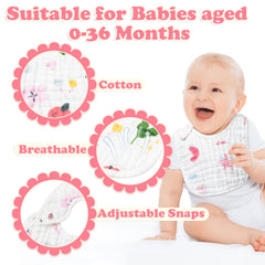 Zainpe rabbit pattern bib offers soft breathability for delicate skin