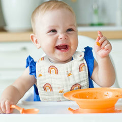 Zainpe bib moon design soft muslin for comfortable wear