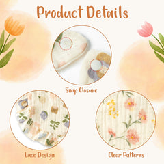 Zainpe Leaves Rabbits Pattern Bib absorbs drips, keeping outfits clean during meals.