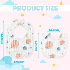 Zainpe snap muslin baby bib watermelon pattern protects clothes during messy feeds