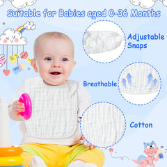 Zainpe soft muslin cotton bibs feel gentle against baby's skin.