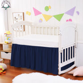 Zaizaihome crib bed skirt cotton close-up showing soft, breathable fabric.