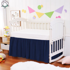 Zaizaihome crib bed skirt cotton close-up showing soft, breathable fabric.