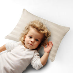 Zaizaihome toddler pillow protector striped light beige 2-pack for gentle protection