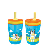 Zak Designs Bluey Kelso 2-pack tumbler front view for kids hydration.