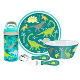 Zak Designs dinosaur dinnerware water bottle for on-the-go hydration.