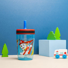 Zak Designs Kelso tumbler Marshall hero; durable Paw Patrol cup for busy toddlers.