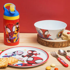 Zak Designs Spidey bowl featuring vibrant Marvel art for portions.
