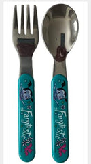 Zak Designs Vampirina flatware set in lavender for fun, easy mealtime with kid-friendly design.