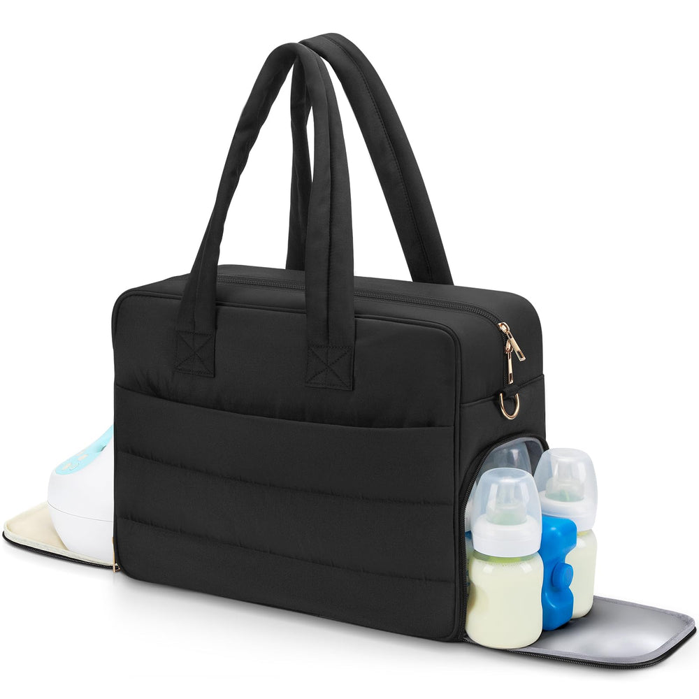 Zalirium breast pump bag front view with sleek design for on-the-go moms, everyday versatility.