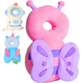 Zanith baby head protector backpack butterfly front view showing design and size
