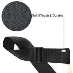 ZARPMA 2-point belt shows easy adjustment for growing children in strollers.