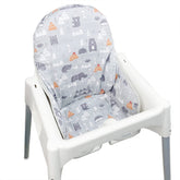 ZARPMA forest-pattern cotton highchair cover provides cozy padding for meals.
