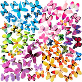 ZAUGONTW 3D butterfly wall stickers pack adds colorful depth to walls.