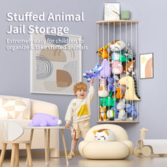 Zayysoha elastic rope expands to hold multiple plush toys for tidy play