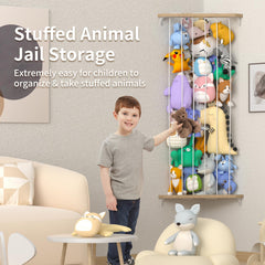 Zayysoha hanging-toy-storage-net-assembly demonstrates easy setup for kids' rooms.