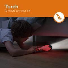 Gina the Giraffe torch-flashlight mode provides a handy reading light at night.