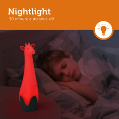 Gina the Giraffe is a cordless USB-rechargeable lamp for easy bedside use.