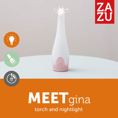 Gina the Giraffe torch mode for reading at night