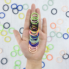 ZCOINS newborn girls hair ties multicolor pack supports easy, gentle ponytails.