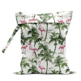 zcyxuuw wet bag Flamingo Palm design keeps beach gear organized on trips.