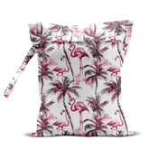zcyxuuw wet bag palm tree flamingo front view shows beach-ready storage.