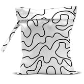 zcyxuuw Wet Bag pattern close-up highlights minimalist geometric design for stylish travel.
