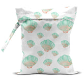 zcyxuuw wet bag with shell pearl starfish design keeps swimsuits and wet items organized.