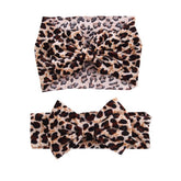 ZCYYYS Leopard Headband bow closeup shows soft velvet for gentle baby comfort