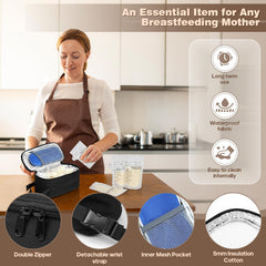 ZDJYCH cooler bag with ice packs illustrates eight to ten hour cooling for travel.