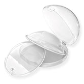 Zdolmy breast shells with plugs worn in a bra for discreet milk collection on the go.