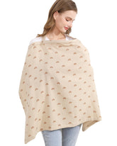 Zdolmy muslin nursing cover with privacy-focused design and breathable cotton fabric.