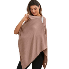Zdolmy nursing cover chestnut folded compact storage for travel convenience.