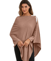 Zdolmy nursing cover chestnut front view — stylish, easy-to-wear design for discreet nursing.