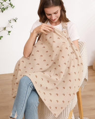 Zdolmy nursing cover with rigid hoop lets mom see baby and stay breathable.