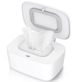 Zdolmy wipes dispenser front view shows compact design for easy diaper changes