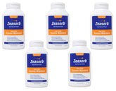 Zeasorb pack of 5 box showcases convenient daily freshness and long-lasting moisture control.