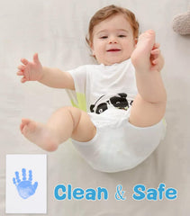 Zemiu baby footprint on the ink pad capturing delicate details