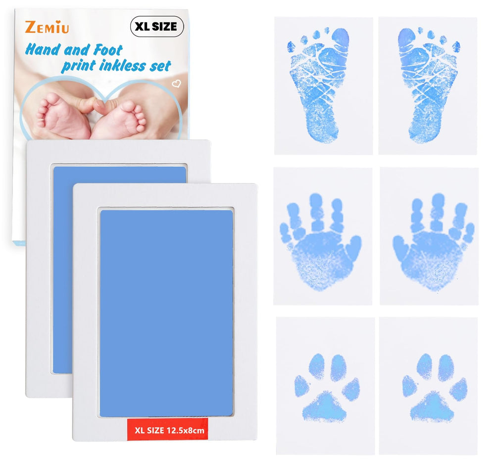 Zemiu clean touch ink pad close-up with a large print area for easy baby handprints