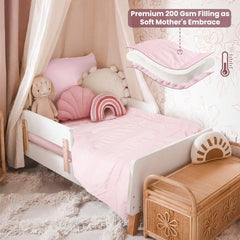 ZenKitch flat sheet pink-pattern β adds layering and warmth for all seasons