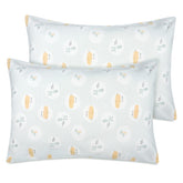 Zenssia organic cotton toddler pillowcase blue close-up fabric feels soft and gentle