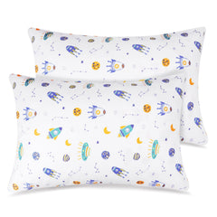Zenssia rocket pillowcase side view; ultra-soft organic cotton for sensitive skin